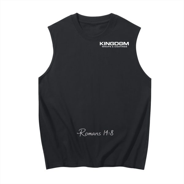 Kingdom Wraps & Coatings Men's Sleeveless Cotton Tank Top  (Romans 14:8)